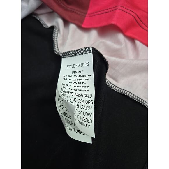 Plus Sz 18-20 Womens Multicolor Short Sleeve Blouse Casual Career Fun - Picture 5 of 8